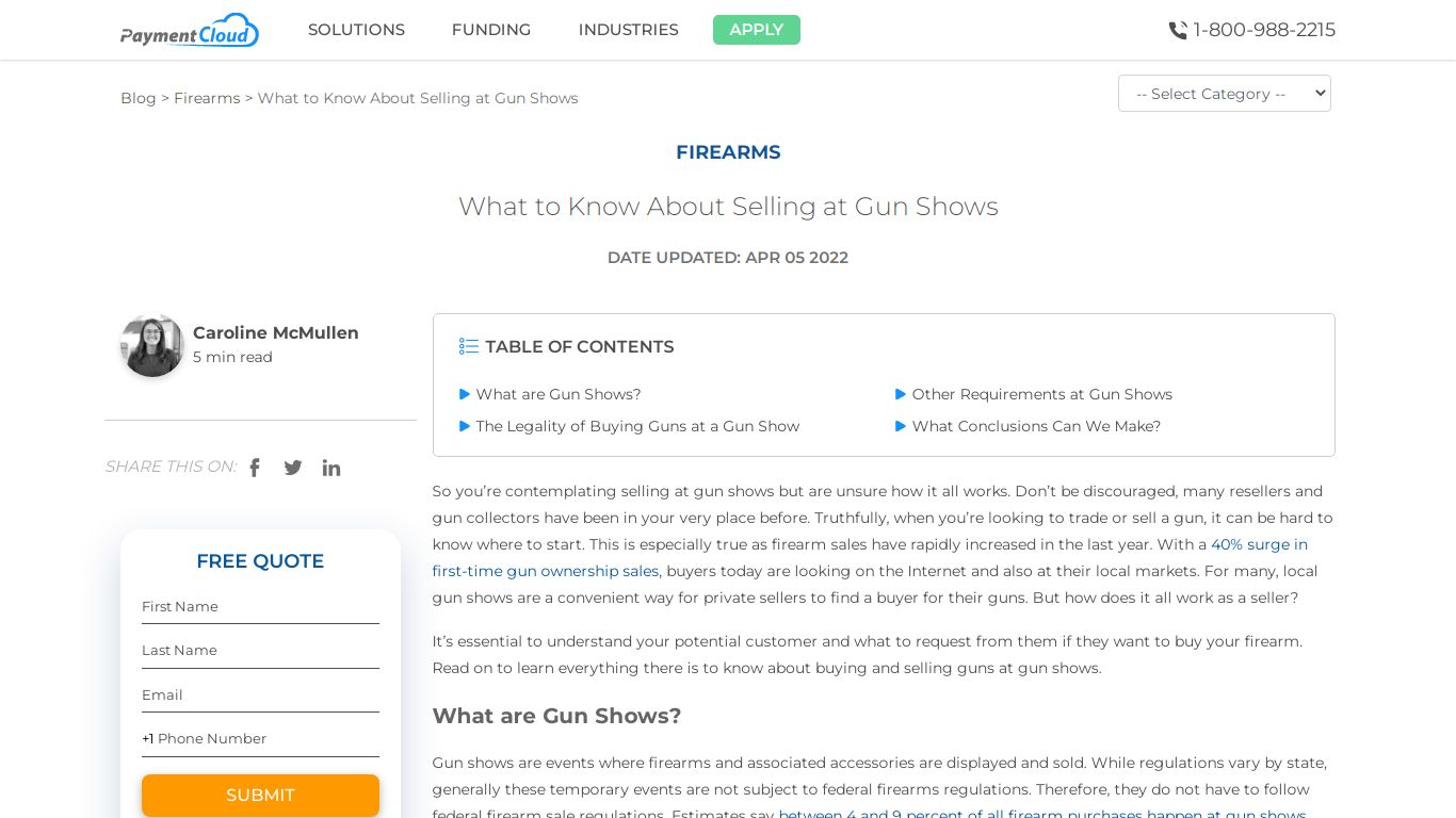 What to Know About Selling at Gun Shows - PaymentCloud Blog